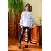 Embroidered blouse "Zgarda Blue"